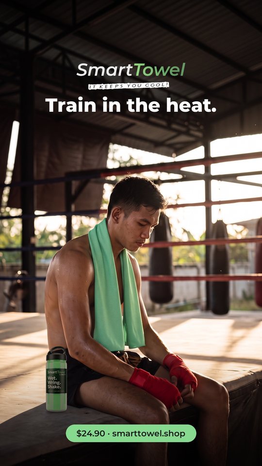 Smart Towel ad 07: For the ones who train when it's hot.