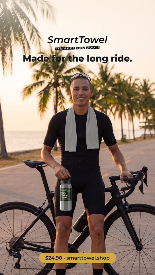 Smart Towel ad 19: Made for the long ride.