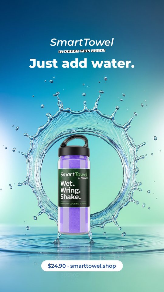 Smart Towel ad 20: Just add water.